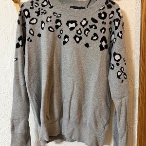 Potter's Pot Gray and Black Animal Print Sweater